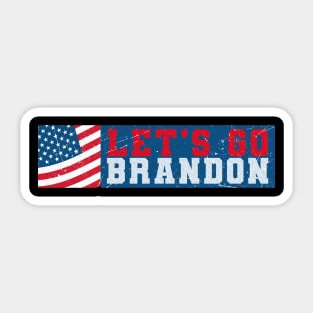 lets go brandon - simple USA flag Sticker